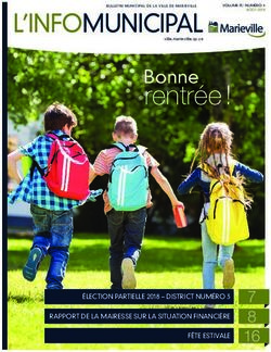 L'INFOMUNICIPAL rentrée ! - Bonne - Ville de Marieville