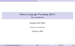 Natural Language Processing (NLP) - Une introduction Georges-André Silber 23 février 2023 - mines.paris