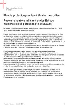 Plan de protection pour la célébration des cultes Recommandations à l'intention des Églises membres et des paroisses (13 août 2021)