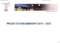 PROJET D'ETABLISSEMENT 2018 2022 - Lycée Le Dolmen