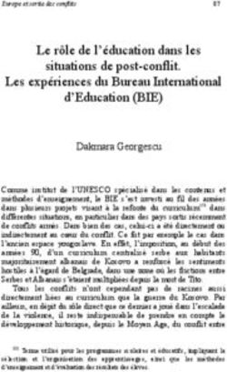 Le r&ocirc;le de l'&eacute;ducation dans les situations de post-conflit. Les exp&eacute;riences du Bureau International d'Education (BIE)