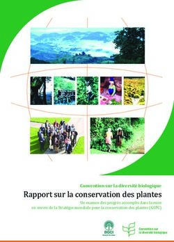 Rapport sur la conservation des plantes - Convention sur la diversité biologique - Convention on ...
