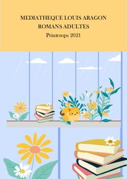 MEDIATHEQUE LOUIS ARAGON ROMANS ADULTES - Printemps 2021 - Bibliothèques