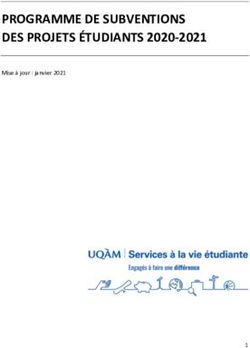 PROGRAMME DE SUBVENTIONS DES PROJETS ÉTUDIANTS 2020-2021 - Mise à jour : janvier 2021 - UQAM