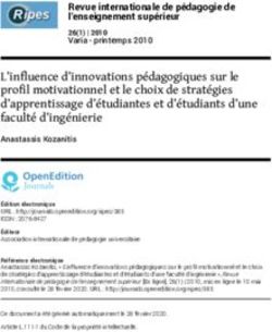 L'influence d'innovations pédagogiques sur le profil motivationnel et le choix de stratégies d'apprentissage d'étudiantes et d'étudiants d'une ...