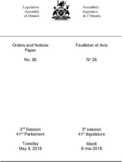 Orders and Notices Feuilleton et Avis - Legislative Assembly of Ontario