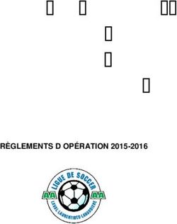 LIGUE DE SOCCER HIVER LAVAL LAURENTIDES LANAUDIÈRE - RÈGLEMENTS D'OPÉRATION 2015-2016