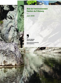 Etat de l'environnement Canton de Fribourg Juin 2016