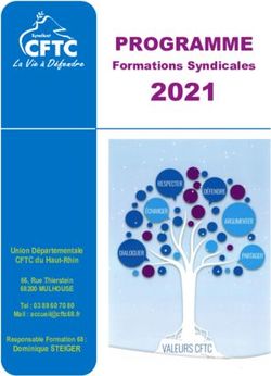 2021 PROGRAMME Formations Syndicales - CFTC Grand Est