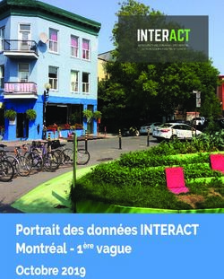 Portrait des données INTERACT - Montréal - 1ère vague Octobre 2019 - INTERACT