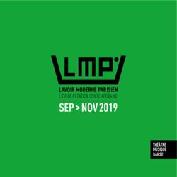 SEP NOV 2019 LAVOIR MODERNE PARISIEN LIEU DE CR&Eacute;ATION CONTEMPORAINE - TH&Eacute;&Acirc;TRE MUSIQUE DANSE