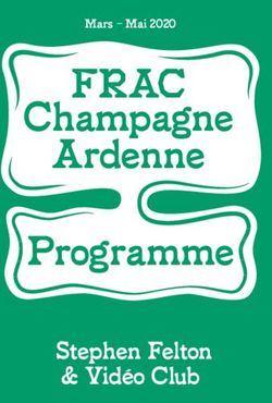 FRAC Champagne Ardenne Programme - Stephen Felton & Vidéo Club - Mars - Mai 2020