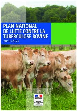 PLAN NATIONAL DE LUTTE CONTRE LA TUBERCULOSE BOVINE 2017-2022
