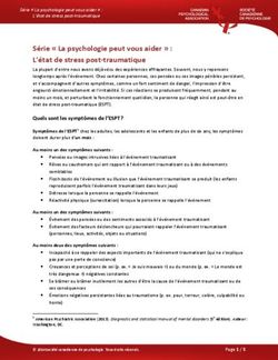 Série " La psychologie peut vous aider " : L'état de stress post-traumatique