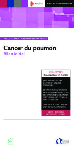 Cancer du poumon Bilan initial