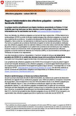 Rapport hebdomadaire des affections grippales - semaine Sentinella 05/2022 - BAG