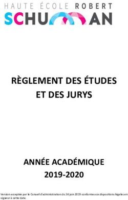 RÈGLEMENT DES ÉTUDES ET DES JURYS - ANNÉE ACADÉMIQUE 2019-2020 - Haute École Robert Schuman