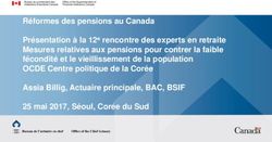 R&eacute;formes des pensions au Canada Pr&eacute;sentation &agrave; la 12e rencontre des experts en retraite Mesures relatives aux pensions pour contrer la faible ...