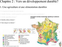 Chapitre 2 : Vers un développement durable? - Une agriculture et une alimentation durables