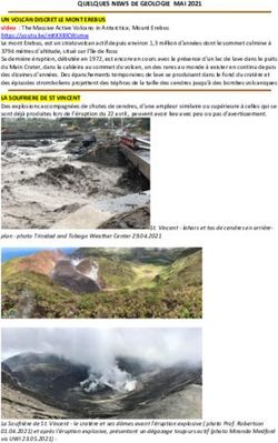 QUELQUES NEWS DE GEOLOGIE MAI 2021