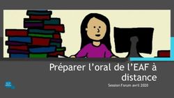 Préparer l'oral de l'EAF à distance - Session Forum avril 2020 - Mlf Numérique