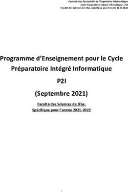 P2I Programme d'Enseignement pour le Cycle Préparatoire Intégré Informatique