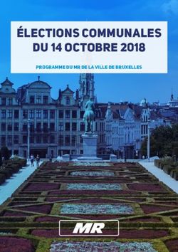 ÉLECTIONS COMMUNALES DU 14 OCTOBRE 2018 - PROGRAMME DU MR DE LA VILLE DE BRUXELLES