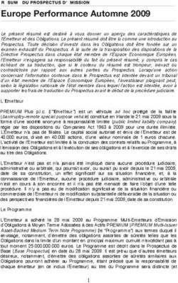 Europe Performance Automne 2009