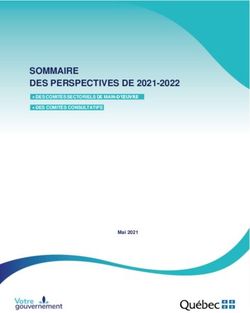 SOMMAIRE DES PERSPECTIVES DE 2021-2022 - Commission des ...
