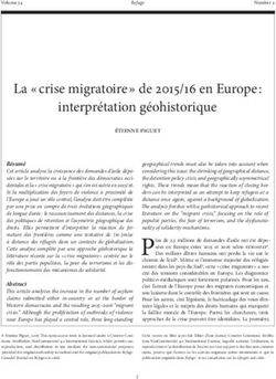 La " crise migratoire " de 2015/16 en Europe : interpr&eacute;tation g&eacute;ohistorique