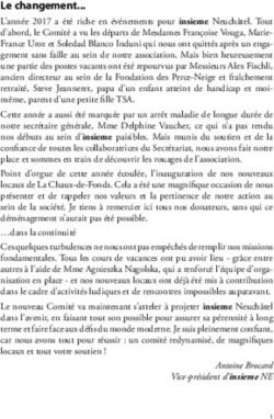 Le changement - Insieme Neuch&acirc;tel