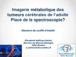 Imagerie m&eacute;tabolique des tumeurs c&eacute;r&eacute;brales de l'adulte Place de la spectroscopie? - la SFMN