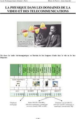 LA PHYSIQUE DANS LES DOMAINES DE LA VIDEO ET DES TELECOMMUNICATIONS