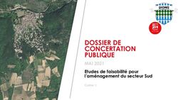 DOSSIER DE CONCERTATION PUBLIQUE - MAI 2021 Etudes de faisabilité pour l'aménagement du secteur Sud - Commune de Dions