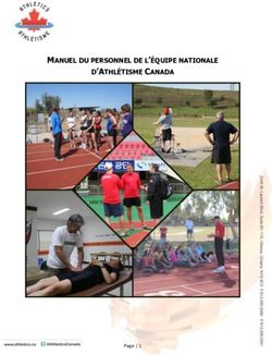 MANUEL DU PERSONNEL DE L'ÉQUIPE NATIONALE D'ATHLÉTISME CANADA - Athletics Canada