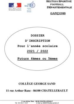 DOSSIER D'INSCRIPTION - Pour l'année scolaire 2021 / 2022 Futurs 6èmes ou 5èmes
