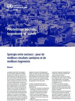 Protection sociale, logement et santé - Synergie entre secteurs : pour de meilleurs résultats sanitaires et de meilleurs logements - WHO ...