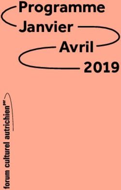 Programme Janvier Avril 2019 - Forum Culturel Autrichien