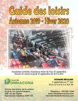 HORAIRE RÉGULIER 3 septembre au 1er mai