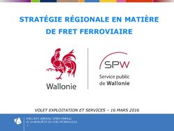 STRATÉGIE RÉGIONALE EN MATIÈRE DE FRET FERROVIAIRE - VOLET EXPLOITATION ET SERVICES - 16 MARS 2016