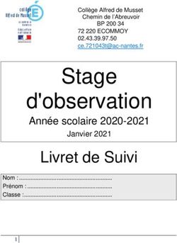 Stage d'observation Année scolaire 2020-2021
