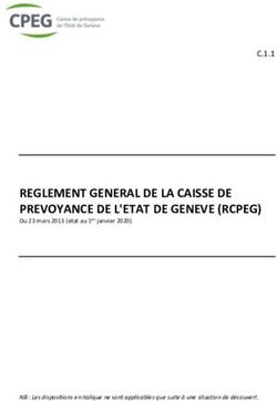 REGLEMENT GENERAL DE LA CAISSE DE PREVOYANCE DE L'ETAT DE GENEVE (RCPEG) - C.1.1
