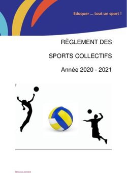 RÈGLEMENT DES SPORTS COLLECTIFS - Année 2020 2021