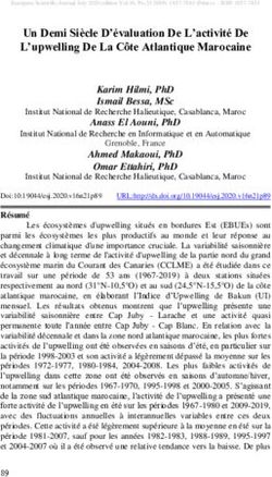 Un Demi Si&egrave;cle D'&eacute;valuation De L'activit&eacute; De L'upwelling De La C&ocirc;te Atlantique Marocaine - Core