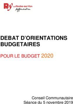 DEBAT D'ORIENTATIONS BUDGETAIRES - POUR LE BUDGET 2020 - Conseil Communautaire Séance du 5 novembre 2019 - Ville de La Roche sur Yon