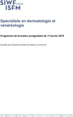 Spécialiste en dermatologie et vénéréologie - Programme de formation postgraduée du 1er janvier 2019 - SIWF