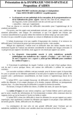 Présentation de la DYSPRAXIE VISUO-SPATIALE Proposition d'AIDES - Coridys