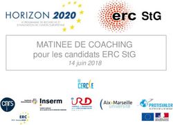 STG MATINEE DE COACHING - POUR LES CANDIDATS ERC STG 14 JUIN 2018 - AIX-MARSEILLE UNIVERSITÉ