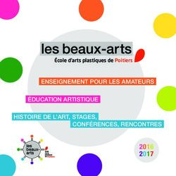 LES BEAUX-ARTS - 2016 2017 ENSEIGNEMENT POUR LES AMATEURS - VILLE DE POITIERS