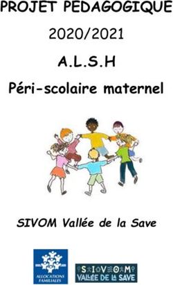 PROJET PEDAGOGIQUE A.L.S.H - Péri-scolaire maternel 2020/2021 - SIVOM Vallée de la Save